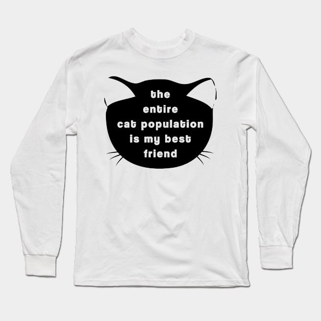 The Entire Cat Population... Long Sleeve T-Shirt by veerkun